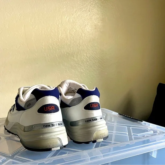 New Balance 992 Men’s 12 - White and Navy - Picture 10 of 11
